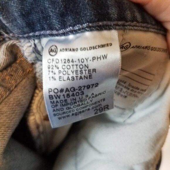 AG Adriano Goldschmied Jeans The Tomboy Relaxed Straight Size 29 Distressed Mid - Picture 8 of 9
